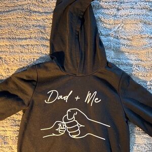 SHEIN Black Hoodie with 'Dad + Me' Design